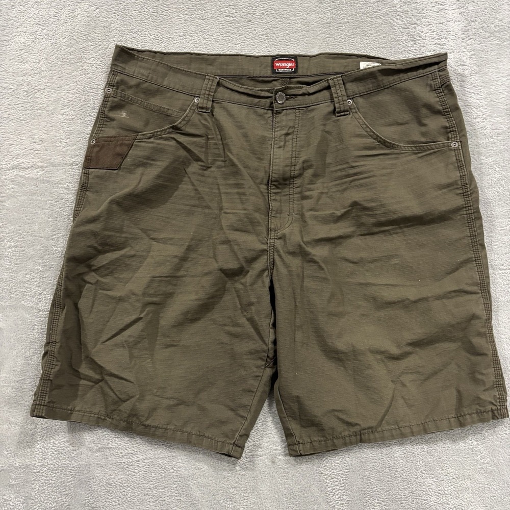 Wrangler Workwear Shorts Men 40 Outdoor Utility Cotton Pockets Green Ripstop